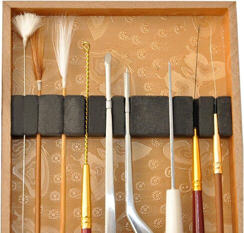 Amatolo Multifunction Ear Pick Cleaning Set Ear Wax Removal Cleaner,Beauty Tools Kit (19pcs a Set with Wooden Box) in Saudi Arabia