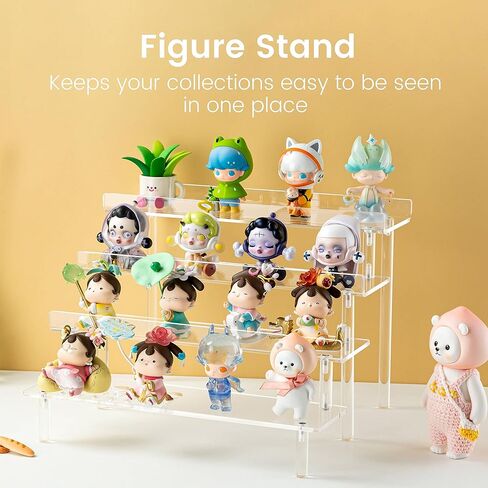 حامل أكريليك من هيش للعرض، حامل كولونيا منظم للعطور من 4 طبقات، حامل عرض لشخصيات لوشن المكياج، رف أكريليك للتنظيم والديكور in Kuwait