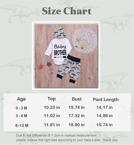Aslaylme Baby Boy Outfit Newborn Coming Home Outfit Dinosaur Clothes in Kuwait
