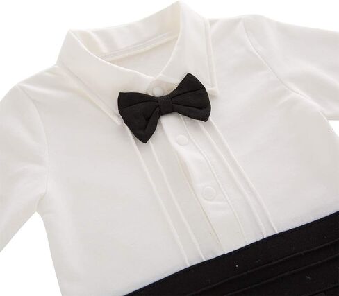 طفل رضيع السترة طويلة الأكمام رومبير شهم مع ربطة عنق الزي 2 قطعة مجموعات in Kuwait