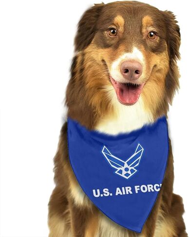 Air Force Military Flag Dog Bandana,Dog Bandanas Triangle Bibs Scarf Accessories for Small Medium Large Dogs Cats Pets Animals in Kuwait