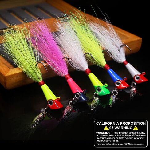 شاد سهام الصيد السحر رمي السهام رئيس تهزهز underspin بوكتيل الشعر الرقص رئيس لشاد الأمريكية باس Walleye Crappie Panfish 1/16oz 1/8oz 1/32oz 1/4oz 25 حزمة in Saudi Arabia