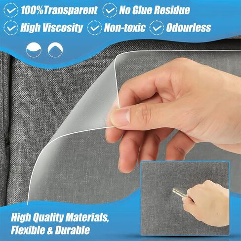 Couch Protector for Cats, 12-Pack Mix Size Anti Cat Scratch Furniture Protector, Cat Scratch Deterrent Tape, Heavy Duty Anti-Scratch Protectors for Leather Furniture, Sofa, Door, Bed in Kuwait