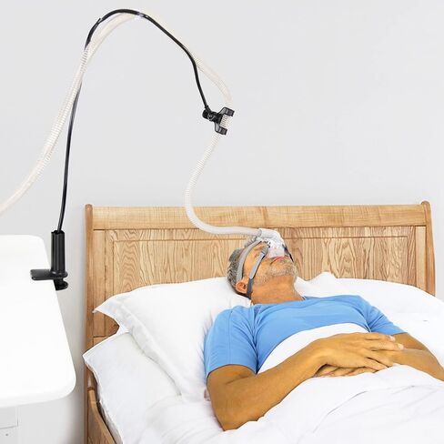 Vive CPAP Hose Holder for Bed - CPAP Hose Hanger with Clamp - CPAP Stand Tubing Holding Accessories Prevent Tube Leakage and Tangle - BiPAP, C-Pap Mask, Sleep Apnea Hose Lift Clamp Height Adjustable in Saudi Arabia