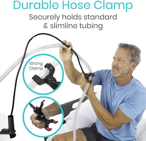 Vive CPAP Hose Holder for Bed - CPAP Hose Hanger with Clamp - CPAP Stand Tubing Holding Accessories Prevent Tube Leakage and Tangle - BiPAP, C-Pap Mask, Sleep Apnea Hose Lift Clamp Height Adjustable in Saudi Arabia