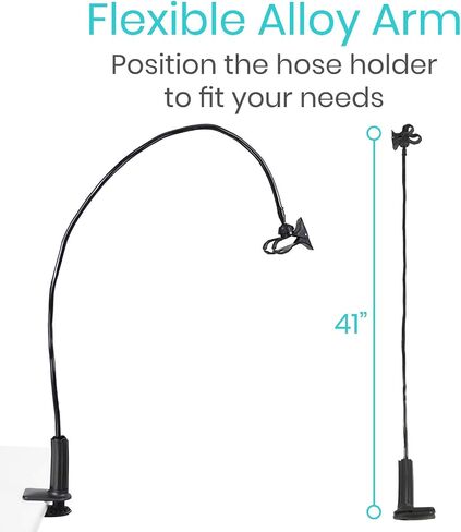 Vive CPAP Hose Holder for Bed - CPAP Hose Hanger with Clamp - CPAP Stand Tubing Holding Accessories Prevent Tube Leakage and Tangle - BiPAP, C-Pap Mask, Sleep Apnea Hose Lift Clamp Height Adjustable in Saudi Arabia