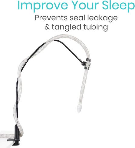 Vive CPAP Hose Holder for Bed - CPAP Hose Hanger with Clamp - CPAP Stand Tubing Holding Accessories Prevent Tube Leakage and Tangle - BiPAP, C-Pap Mask, Sleep Apnea Hose Lift Clamp Height Adjustable in Saudi Arabia