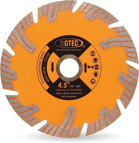 BGTEC Diamond Saw Blade, 5"/125mm Granite Cutting Disc for Circular Saw Cutting Marble, Concrete,Masonry,Ceramic,Porcelain,2pcs in Saudi Arabia