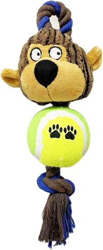 لعبة مضغ للكلاب من برودانس، ألعاب مضغ تصدر صوتًا للتسنين، ألعاب تفاعلية للكلاب، كرة للكلاب بحبل، قرد + كرة تنس in Kuwait