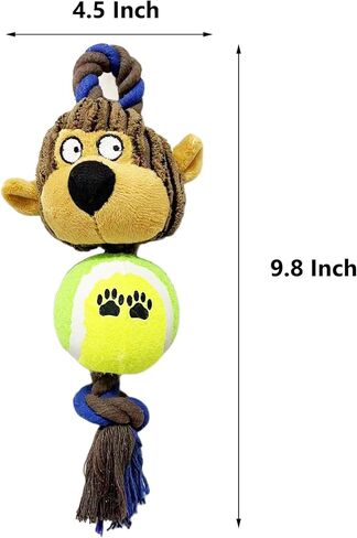 لعبة مضغ للكلاب من برودانس، ألعاب مضغ تصدر صوتًا للتسنين، ألعاب تفاعلية للكلاب، كرة للكلاب بحبل، قرد + كرة تنس in Kuwait