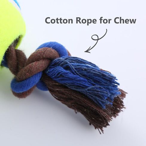 لعبة مضغ للكلاب من برودانس، ألعاب مضغ تصدر صوتًا للتسنين، ألعاب تفاعلية للكلاب، كرة للكلاب بحبل، قرد + كرة تنس in Kuwait