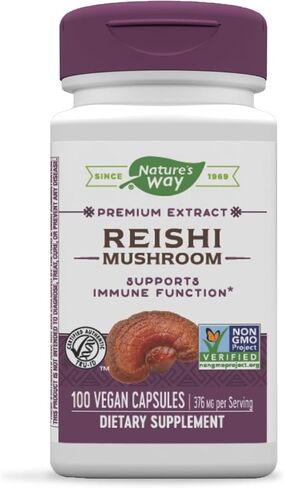 Nature’s Way Reishi Mushroom Supports Immune Function* Non-GMO Project Verified Adaptogenic* 100 Capsules in Saudi Arabia