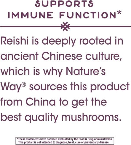 Nature’s Way Reishi Mushroom Supports Immune Function* Non-GMO Project Verified Adaptogenic* 100 Capsules in Saudi Arabia