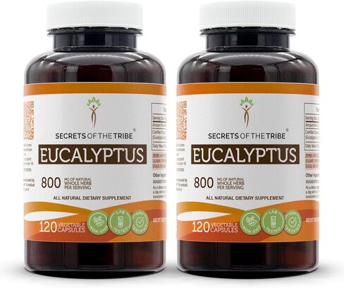 Secrets of the Tribe Eucalyptus 60 Capsules, 800 mg, Eucalyptus (Eucalyptus Globulus) Dried Leaf (60 Capsules) in Saudi Arabia
