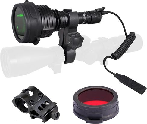Nitecore P30i Ultra Long Throw Rechargeable Hunting Light Kit, 2000 Lumen 1093 Yards with Red. Green Filters, Pressure Switch, Scope Mount and Rail Mount in Saudi Arabia