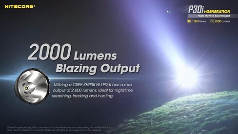 Nitecore P30i Ultra Long Throw Rechargeable Hunting Light Kit, 2000 Lumen 1093 Yards with Red. Green Filters, Pressure Switch, Scope Mount and Rail Mount in Saudi Arabia