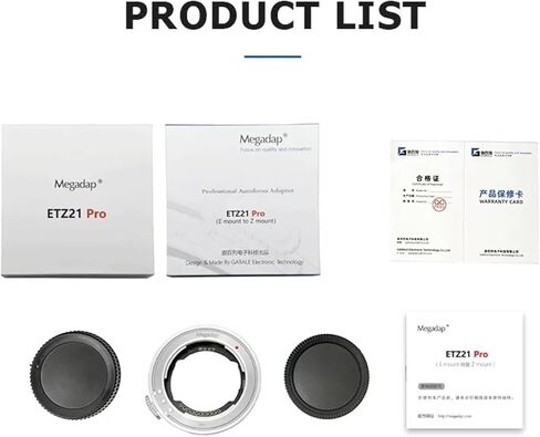 محول عدسة التركيز التلقائي Megadap ETZ21 PRO فتحة إلكترونية مدمجة متوافقة مع كاميرا Nikon Z Zf Z9 Z8 Z7 Z6 Z7II Z6II Z5 Z50 ZFC لعدسات سلسلة Sony FE Sigma Tamron FE in Kuwait