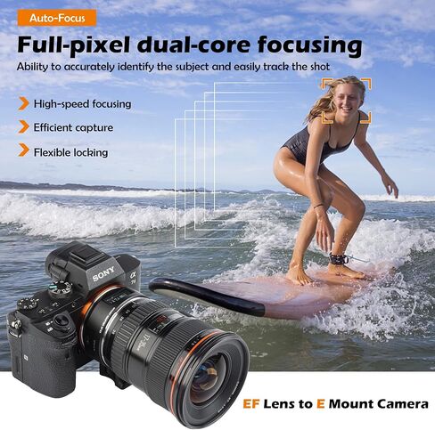 Viltrox EF-E5 محول العدسة التركيز التلقائي عدسة جبل حلقة محول عدسة Canon EOS EF EF-S إلى Sony E Mount مع شاشة OLED a7r iv a7 iv a7 iii a7r iii a6500 in Kuwait