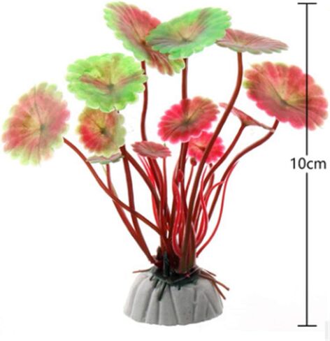 10 قطع من نباتات حوض السمك الاصطناعية، حجم صغير 2 الى 4.5 انش ارتفاع تقريبي لتزيين حوض السمك ديكور المنزل البلاستيك in Kuwait