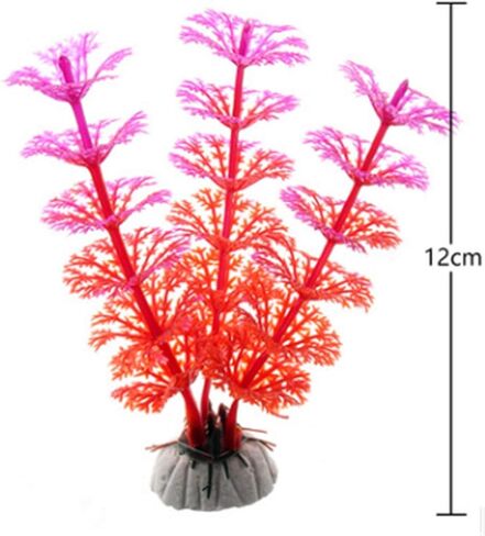 10 قطع من نباتات حوض السمك الاصطناعية، حجم صغير 2 الى 4.5 انش ارتفاع تقريبي لتزيين حوض السمك ديكور المنزل البلاستيك in Kuwait