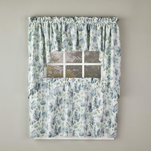 SKL Home Harvest Falling Leaves Valance, 58" x 13", Blue in Saudi Arabia
