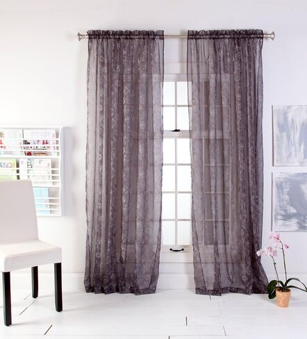 Stylemaster Renaissance Home Fashion Reese Embroidered Sheer Layered Scalloped in Kuwait