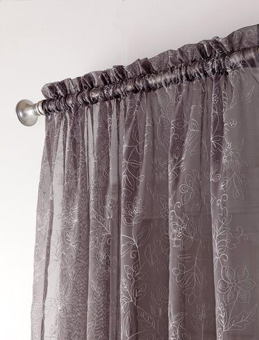Stylemaster Renaissance Home Fashion Reese Embroidered Sheer Layered Scalloped in Kuwait