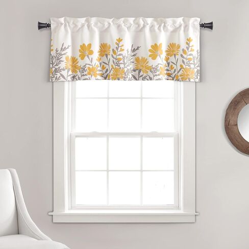 Lush Decor Aprile Light Filtering Window Curtain Panels, Pair, 52" W x 84" L, Blush - Floral Curtains - Pretty Pink Flower Print - Cottage, French Country & Farmhouse Window Decor in Saudi Arabia