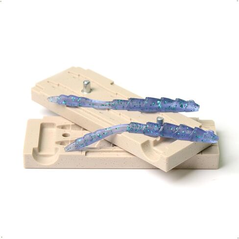Soft Plastiс Lure Mold Making Injection Fishing Molds Googan Drag n Drop Worms Two Cavity in Saudi Arabia