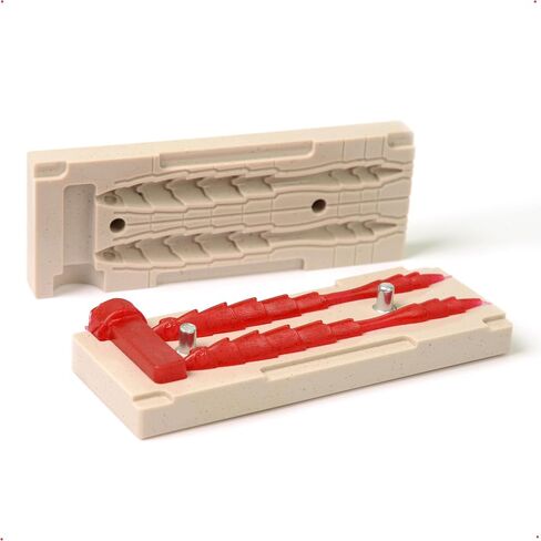 Soft Plastiс Lure Mold Making Injection Fishing Molds Googan Drag n Drop Worms Two Cavity in Saudi Arabia