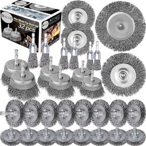 Wire Wheel for Drill Cup Brush Set,0.012-Inch Coarse Crimped Carbon Steel,Die Grinder Wire Brush for Drill,1/4In Hex Shank(12 Pack) in Saudi Arabia