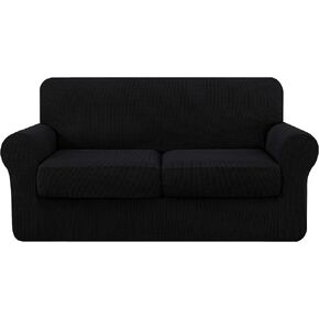 SyMax Couch Cover Sofa Slipcover Chair Slipcover 2 Piece Sofa Covers Couch Slipcover Stretch Furniture Protector Washable (Chair, Light Grey) in Saudi Arabia