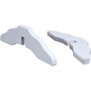 unipaws Support Feet for Wood Pet Gate, Freestanding Dog Gate, Set of 2, Design for 0.71 inches Thickness Panel, Light Gray