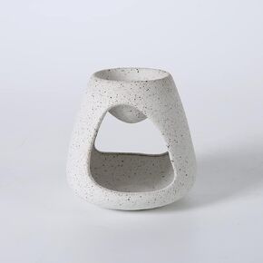 MXIANG Ceramic Oil Burner Wax Melt Burner Black and White 5" Set of 1 (White) in Saudi Arabia