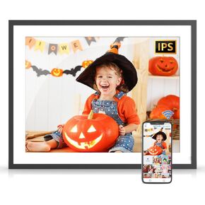 Digital Photo Frame Extra Large Digital Picture Frame - 17 inch Dual WiFi Picture Frame 32GB, Full Function, Motion Sensor, Wall Mountable, Sharing Photos Videos via App Email, Unlimited Cloud Storage in Kuwait