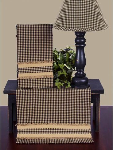 Home Collection by Raghu Newbury Gingham Black with Oat in Kuwait