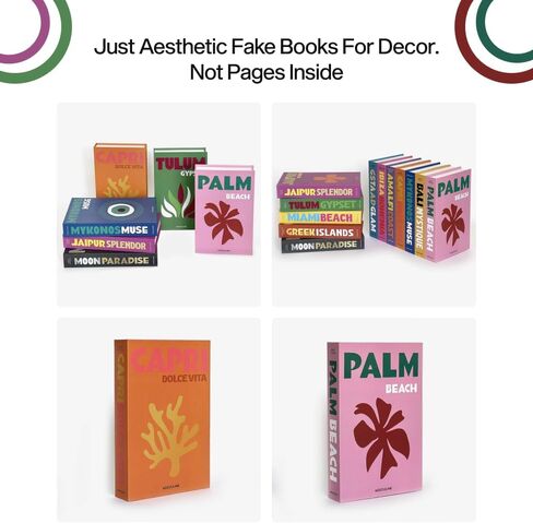 3 Pieces Fashion Decorative Book - Home Decor Bookshelf Coffee Table Display Shelves Living Room - Colorful Room Decor Decorative Books Home Decorations – Fake Books for Decoration in Saudi Arabia