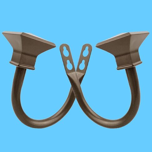 2Pcs Square Metal Decorative Curtain Holdbacks, Wall Mounted Window Drapery Tiebacks for Bedroom, Livingroom, Office Come with Screws, Black in Saudi Arabia