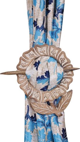 S.B.ARTS مجموعة من 2 رباط للستائر الخشبية على شكل بومة ستائر ريفية عتيقة حامل ديكور للنافذة التقليدية in Kuwait