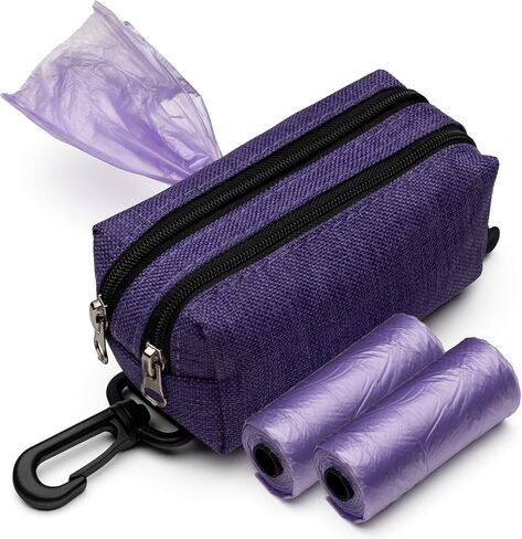 Premium Dog Poop Bag Holder for Leash - Convenient Dog Poop Bag Dispenser with Durable Design - Stylish Accessory for Easy Cleanup - Ideal for Dogs, Puppies, and Outdoor Walks - Red in Saudi Arabia