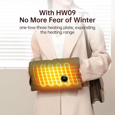 JISULIFE تدفئة اليد قابلة لإعادة الشحن، حقيبة قابلة للطي لتدفئة اليد مع بنك الطاقة، 6 مستويات تسخين، كمامة يد ساخنة، وسادة تسخين سريعة بدون ماء، هدايا للنساء، مناسبة لكرة القدم، والتخييم، والمشي لمسافات طويلة in Kuwait