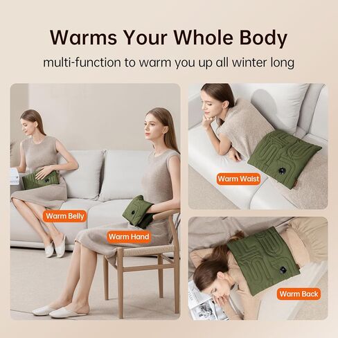 JISULIFE تدفئة اليد قابلة لإعادة الشحن، حقيبة قابلة للطي لتدفئة اليد مع بنك الطاقة، 6 مستويات تسخين، كمامة يد ساخنة، وسادة تسخين سريعة بدون ماء، هدايا للنساء، مناسبة لكرة القدم، والتخييم، والمشي لمسافات طويلة in Kuwait