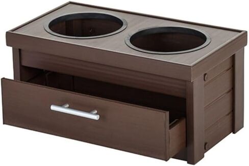 ECOFLEX Piedmont 2-Bowl Dog Diner مع درج تخزين - رمادي in Kuwait