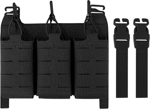 حقيبة مجلة PETAC GEAR التكتيكية الثلاثية 556 مع إدراج Kydex ، حقيبة مجلة رفرف أمامي KTAR AR مقطوعة بالليزر حامل ماج عسكري مولي in Saudi Arabia