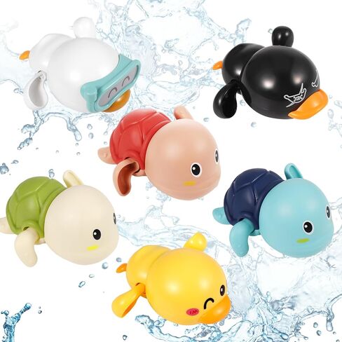 fuyamp 6 حزمة لعبة حمام، لطيف الحيوان عقارب الساعة حوض الاستحمام لعبة حمام السباحة، ألعاب حمام الطفل للأطفال الصغار 3 4، الأولاد الفتيات لعبة حمام الماء مجموعة in Kuwait