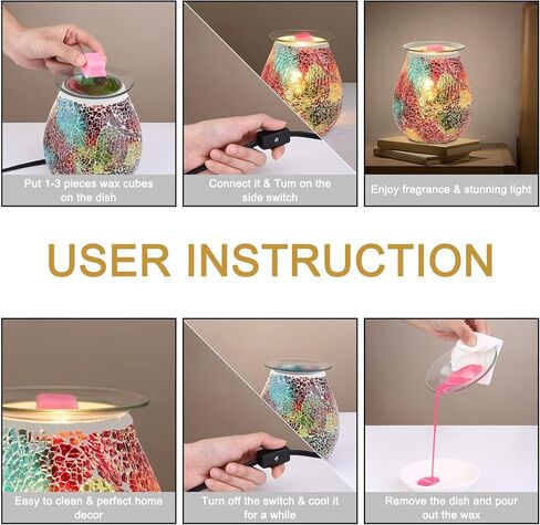 جهاز تسخين إذابة الشمع، جهاز تسخين الشمع الكهربائي لمكونات ضوء الشمع المعطر، جهاز تسخين الزيت المعطر، موقد الشمع العطري، جهاز تسخين جهاز تسخين الفسيفساء - هدية مثالية لحفلات الزفاف، والمنتجعات الصحية in Kuwait