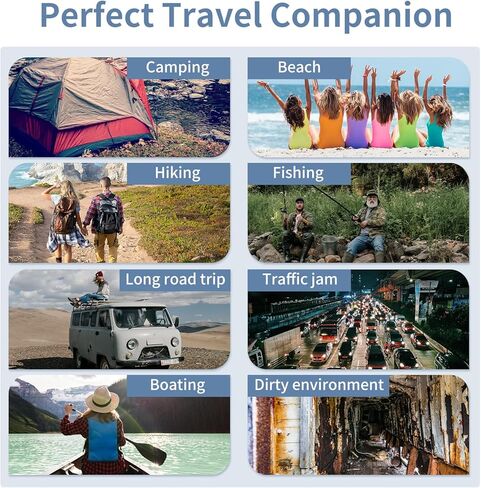 Portable Toilet for Camping with Lid, Portable Potty for Adults, Porta Potty Travel Toilet Commode Bucket Toilet for Camping, Car, Travel, Outdoor, Hiking, Backpack, Trips, Boat, Beach, Traffic Jam in Kuwait