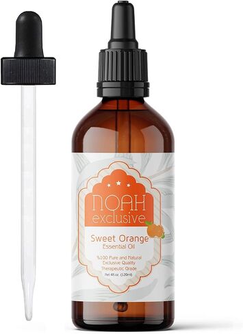 Noah Exclusive Essential Oil for Diffusers, Fragrance, Aromatherapy- 100% Pure & Natural - Premium Therapeutic Grade - Premium Glass Dropper - Net 4 fl. Oz (Sweet Orange) in Saudi Arabia