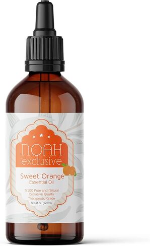 Noah Exclusive Essential Oil for Diffusers, Fragrance, Aromatherapy- 100% Pure & Natural - Premium Therapeutic Grade - Premium Glass Dropper - Net 4 fl. Oz (Sweet Orange) in Saudi Arabia