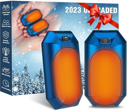 2 Pack Hand Warmers Rechargeable, Electric Hand Warmer Reusable, USB Handwarmers,Outdoor/Indoor/Golf/Camping/Hunting/Pain Relief/Watch Football/Baseball/Warm Gifts for Men Women Kid Birthday Christmas in Saudi Arabia